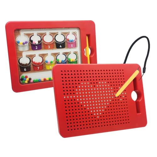 Svance 2 in 1 DoubleSided Magnetic Drawing Board for Kids Magnetic Color Number Maze Fine Motor Skills Toys Road Trip Car Activities for Boys Girls 3 4 5 Years Old - Image 1