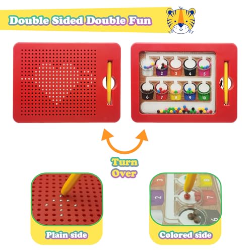 Svance 2 in 1 DoubleSided Magnetic Drawing Board for Kids Magnetic Color Number Maze Fine Motor Skills Toys Road Trip Car Activities for Boys Girls 3 4 5 Years Old - Image 5