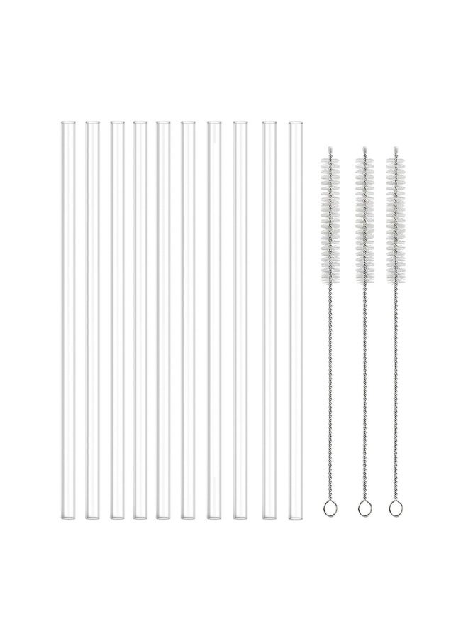 Cross-border Stanley PE Straw Replacement Suit Cloud Straw Cap Three-piece Set Stanley Water Cup 40oz Straw-Color:10 Tubes + 3 Brushes  - Image 1