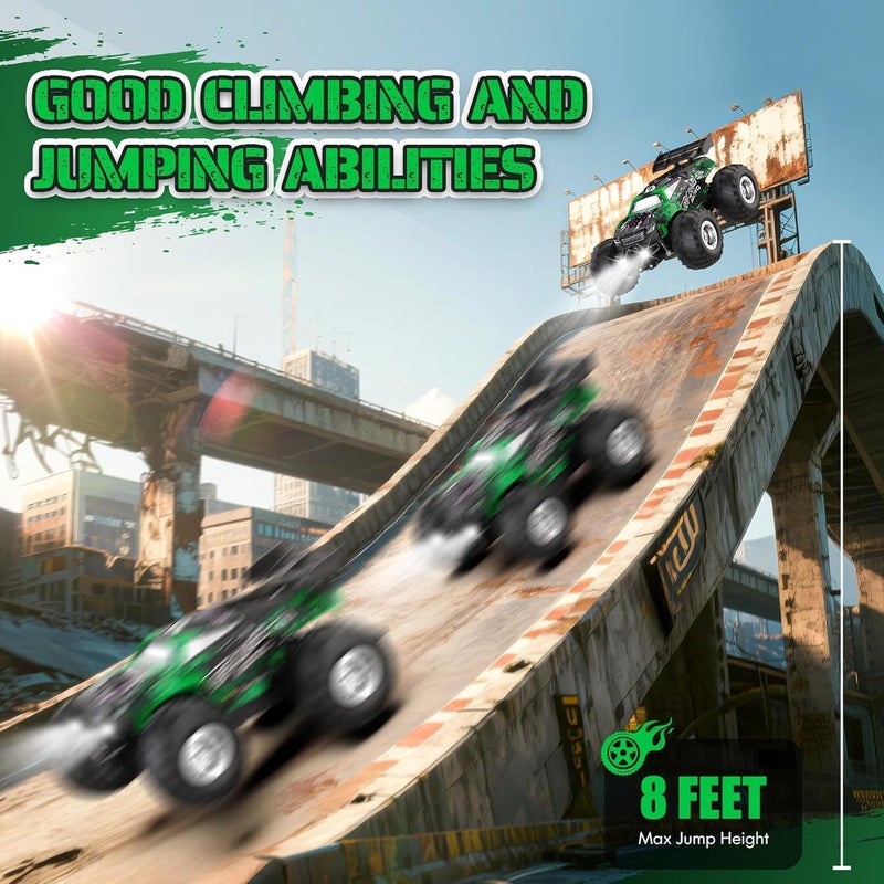 OMIRE Remote Control Car, All-Terrain Remote Control Truck for Boys 8-12,Strong Motors,Headlight,Vehicle lights,20KM/H,2.4GHZ All Terrain Off-Road Monster Truck RC Truck Toys for Beginner Boys Kids 6+ - Image 4
