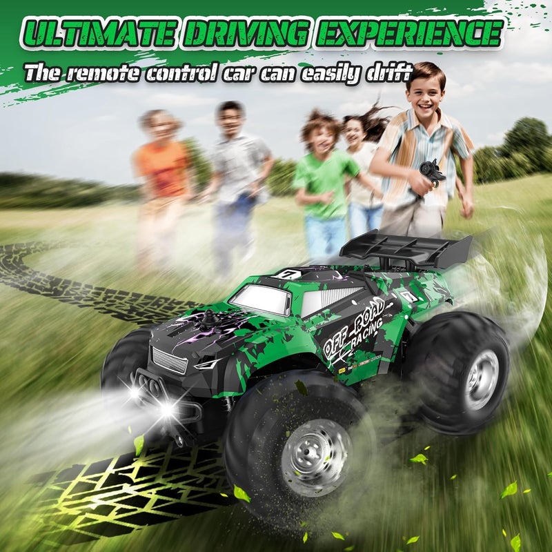 OMIRE Remote Control Car, All-Terrain Remote Control Truck for Boys 8-12,Strong Motors,Headlight,Vehicle lights,20KM/H,2.4GHZ All Terrain Off-Road Monster Truck RC Truck Toys for Beginner Boys Kids 6+ - Image 2