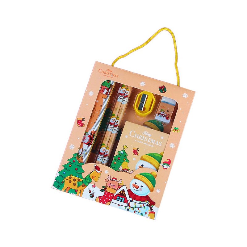Christmas tote bag 6-piece set, elementary school student stationery set, kindergarten gift, Christmas gift for the whole class, reward - Image 4