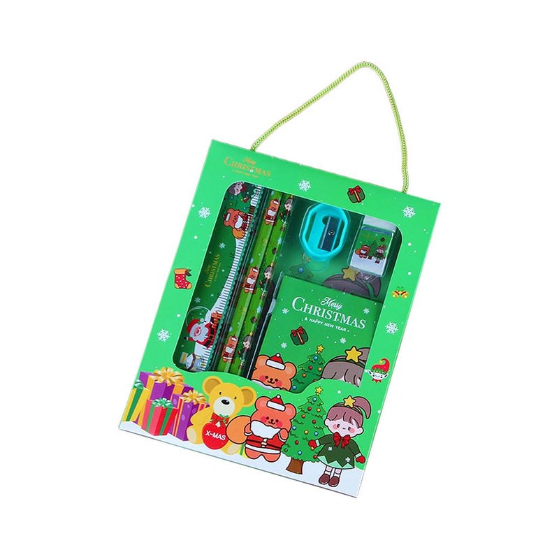 Christmas tote bag 6-piece set, elementary school student stationery set, kindergarten gift, Christmas gift for the whole class, reward - Image 3