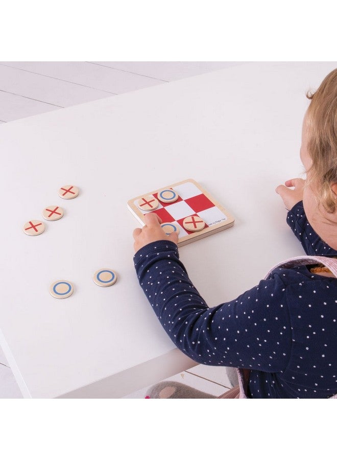 Bigjigs Toys, Wooden Noughts and Crosses Game, Tic Tac Toe, Board Travel Games, Pocket Money Toys - Image 3