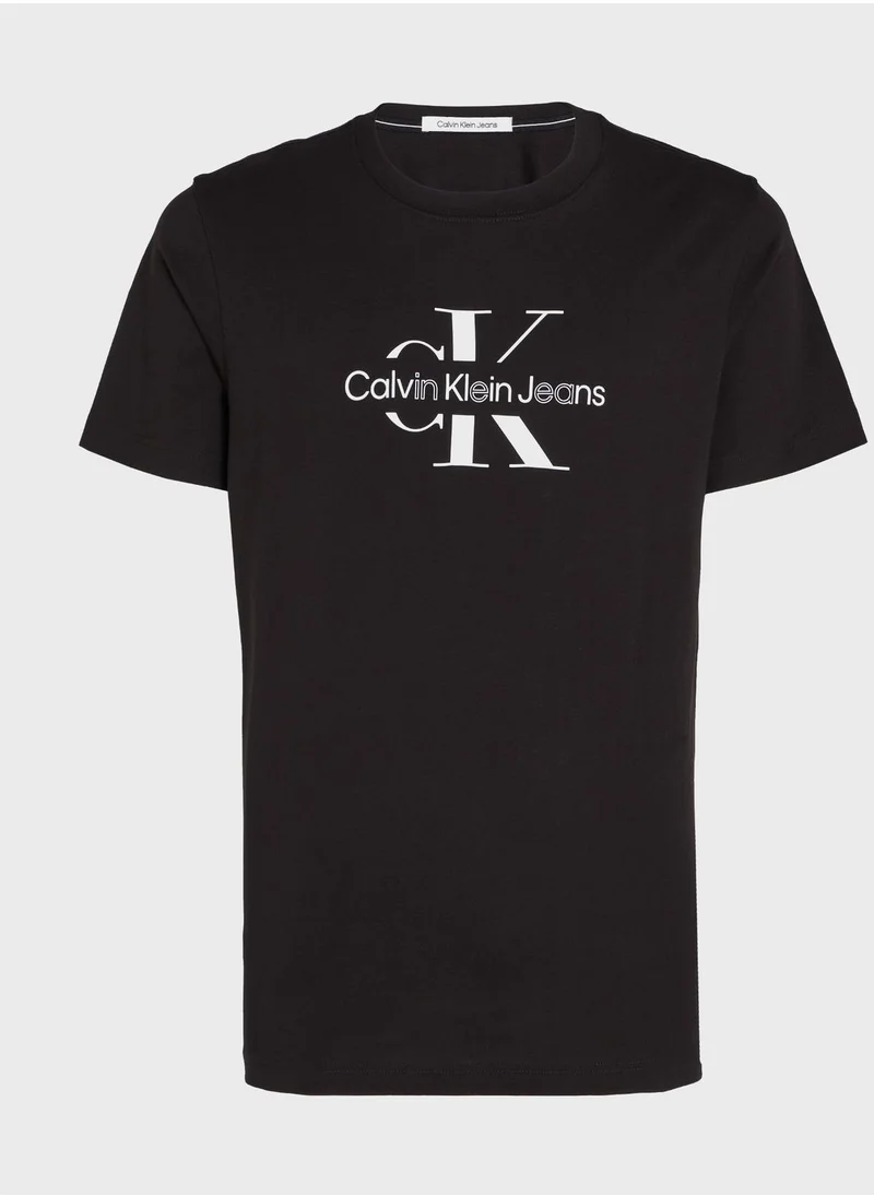 Calvin Klein Jeans Disrupted Outline Monologo T-Shirt