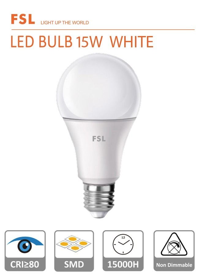 إف اس إل LED E27 لمبة خمسة عشر وات ابيض عشرة قطع 