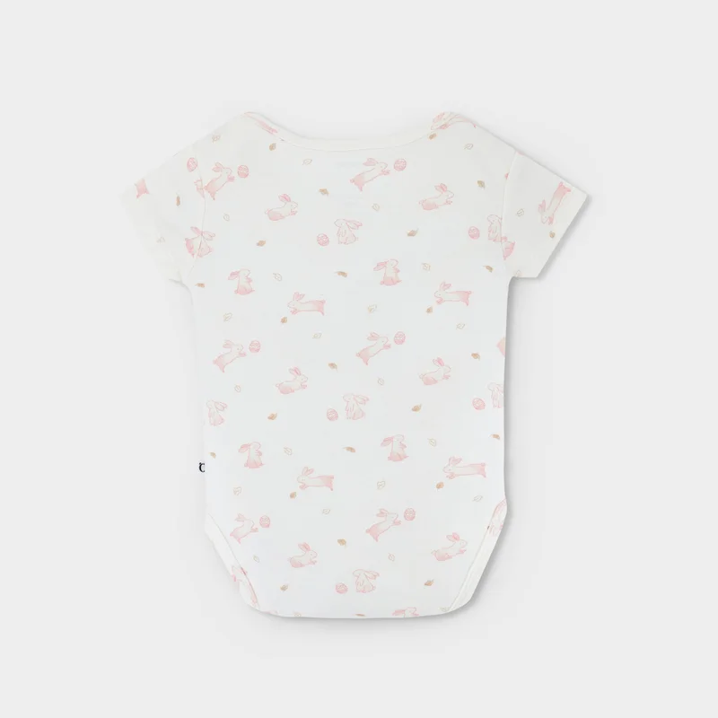 myko kids Panda Short Sleeve Bodysuit