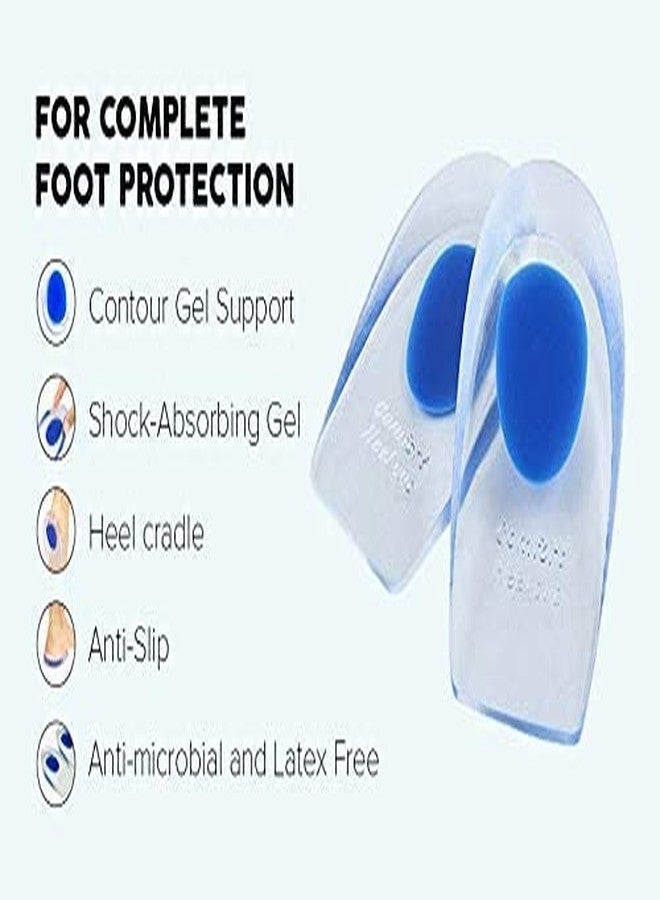 BKQPTL 1 pair Silicone Gel Heel Protector Insole Cups for Swelling, Pain Relief, Foot Care Support,Heel Ankle Pain, Heel Spur Shoe Support Pad Cushion cups for Men and Women Shock Cushion Pad for Heels - Image 5
