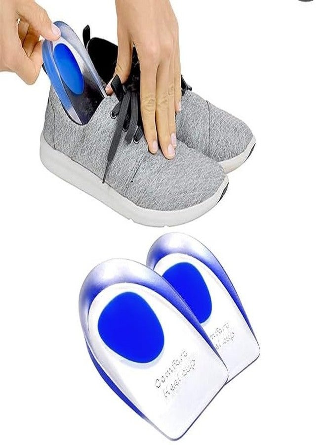 BKQPTL 1 pair Silicone Gel Heel Protector Insole Cups for Swelling, Pain Relief, Foot Care Support,Heel Ankle Pain, Heel Spur Shoe Support Pad Cushion cups for Men and Women Shock Cushion Pad for Heels - Image 1