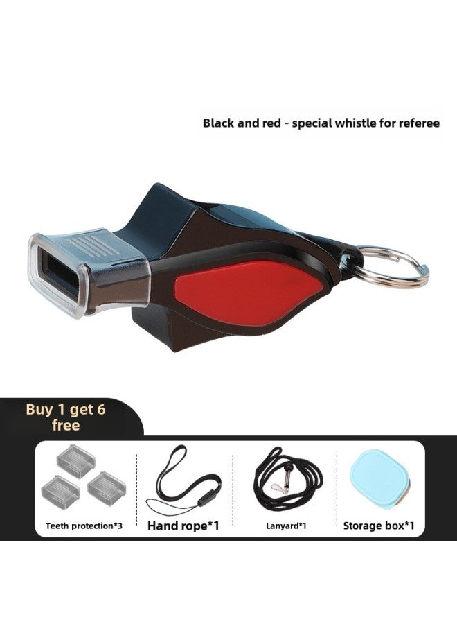 Generic Whistle PE Teacher Super Loud Basketball Referee Special Dolphin Professional Life-saving Survival Football Whistle-Color:Spliced Whistle-Red - Image 1