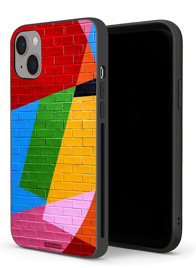 Tolwak Apple iPhone 13 mini Protective Case Colorful Wall Painting - Image 1