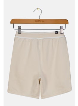 PUMA Kids Girl Sportswear Fit Brand Logo Training Shorts, Beige  - Image 2