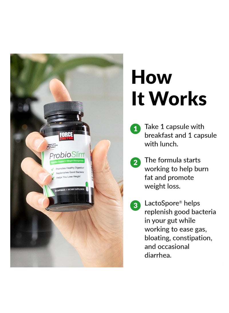 Force Factor ProbioSlim Probiotics for Women and Men 60 Capsules 2 months supply - Image 3