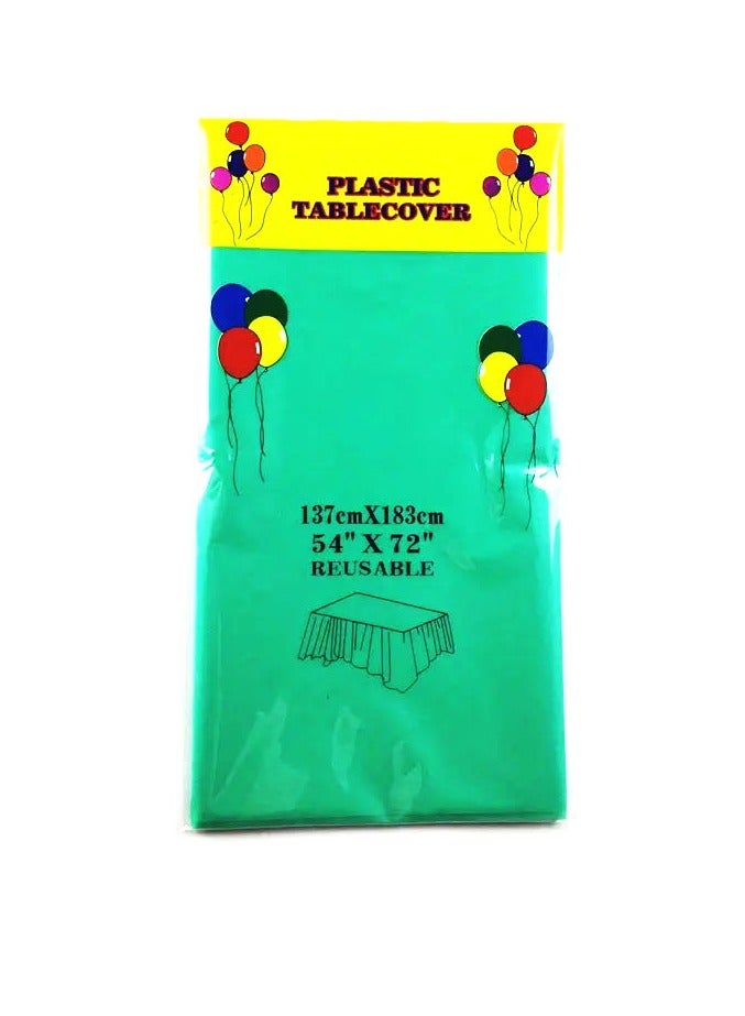 PARTY FUN Happy Birthday Green Color PE Table Cover  - Image 3