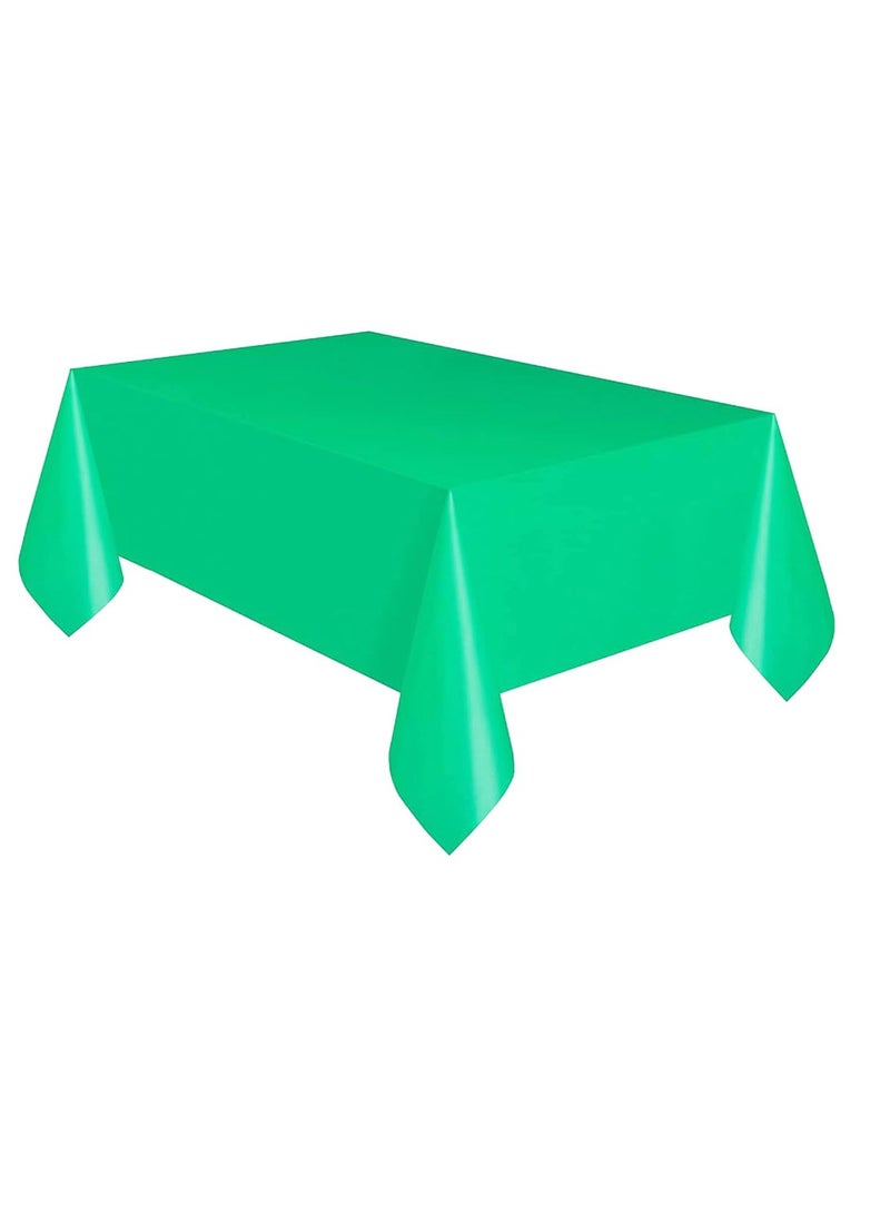 PARTY FUN Happy Birthday Green Color PE Table Cover  - Image 1