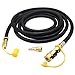 MENSI MENSI 12 Feet 3/8" Female Flare Adapter with 1/4" Quick Disconnect Fitting Propane Extension Hose Connect Outdoor RV  - Image 2