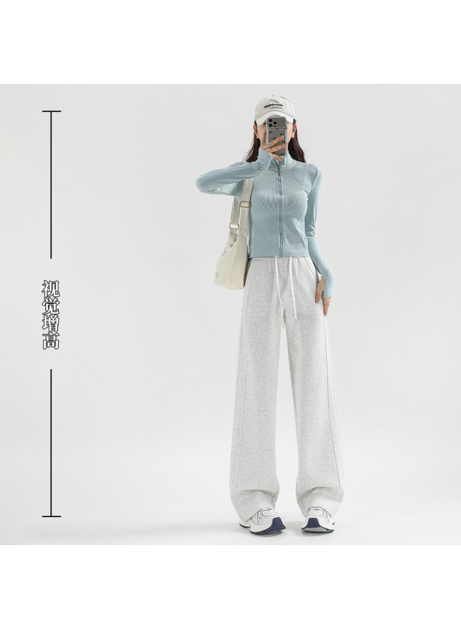 Hstyle Slim Fit Banana Wide Leg Pants Women's 2025 Spring High Waist Versatile Slimming Available In Tall Petite Casual Trousers - Image 5