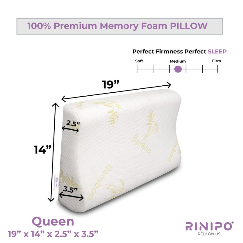 RINIPO RINIPO Premium Contour Cervical Orthopedic Takiya Cushion Pillow for Neck & Shoulder Pain Relief - Ergonomic Memory Foam Sleeping Pillow for Side, Back Sleepers - Posture Spondylitis & Spine Support - Image 4