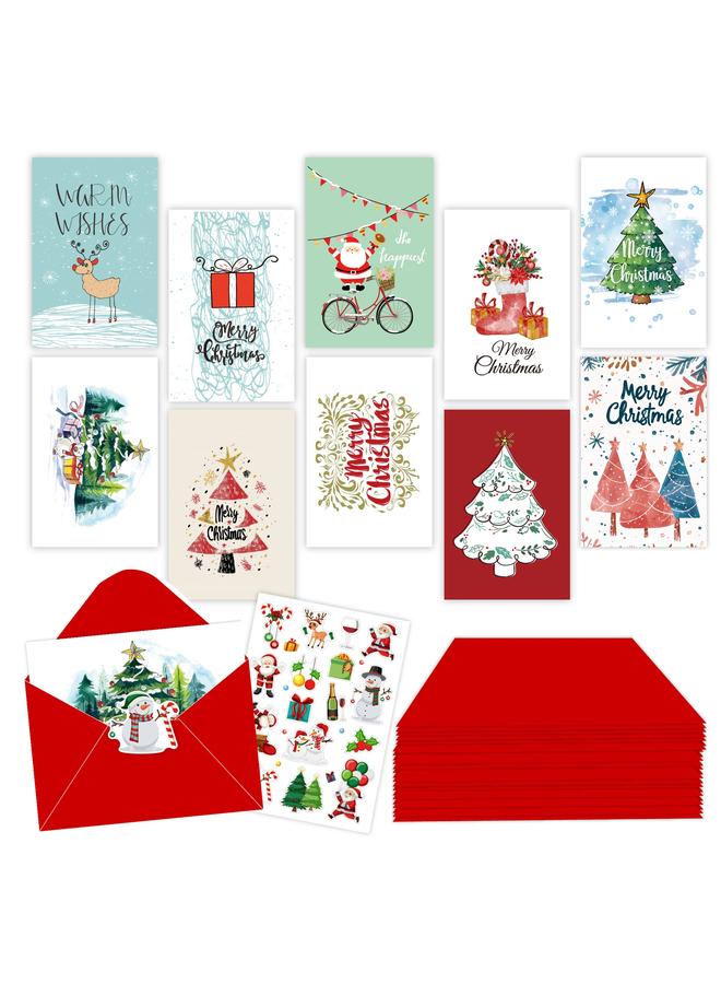 Bluejw Cross-border Christmas Card Suit English Ins Style Folding Envelope Holiday Diy Handwritten Christmas Card - Image 1