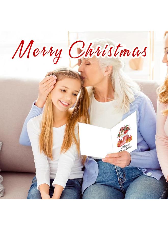 Bluejw Cross-border Christmas Card Suit English Ins Style Folding Envelope Holiday Diy Handwritten Christmas Card - Image 5