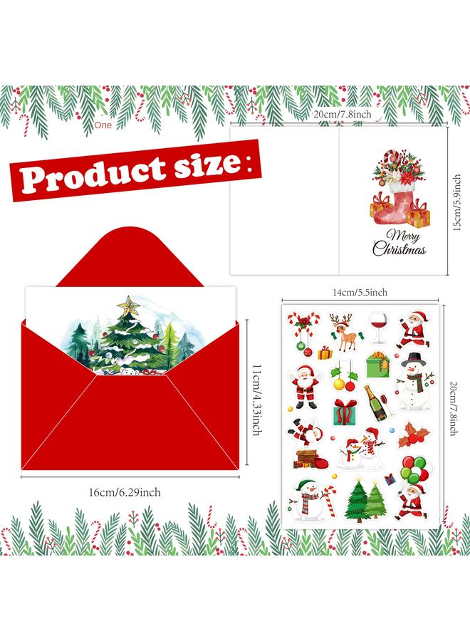 Bluejw Cross-border Christmas Card Suit English Ins Style Folding Envelope Holiday Diy Handwritten Christmas Card - Image 3