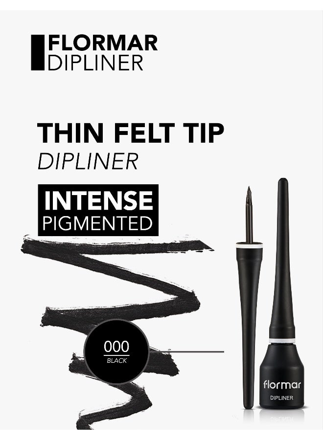 flormar Dipliner Black – Precision Liquid Eyeliner, Deep Black Pigment, Long-Wear Definition 01 Black - Image 4