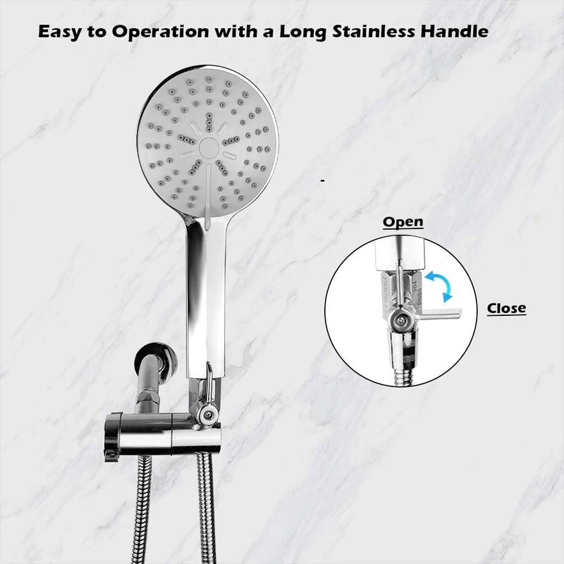 Stainless Steel Globe Valve with Stainless Steel Handle, 304 Stainless Steel Ball Valve (1/2 in. female x male) NPT Threaded Regulator, Chrome Plated Water Flow Control Valve - Image 5