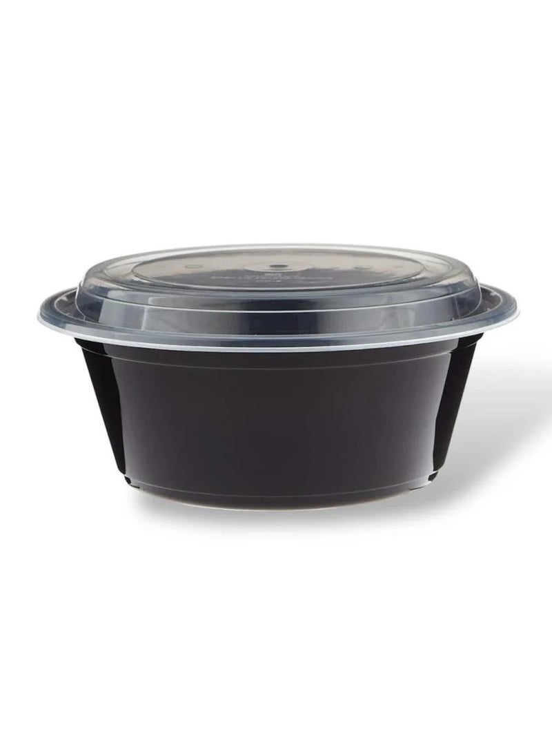 SKP Plastic Round Plastic Microwave Food Containers 16 oz (8 Pieces) - Image 1