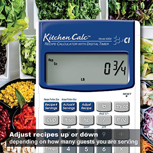 Calculated Industries 8300 KitchenCalc Recipe Conversion and Culinary Math Calculator with Digital Timer for Chefs, Culinary Students, Home Cooks and Bakers | Scale Recipes, Menu Plans, Portion Sizes - Image 2