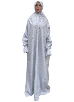 City Rose Islamic Women's Pray khimar Dress Abaya Suit Blue  - Image 1