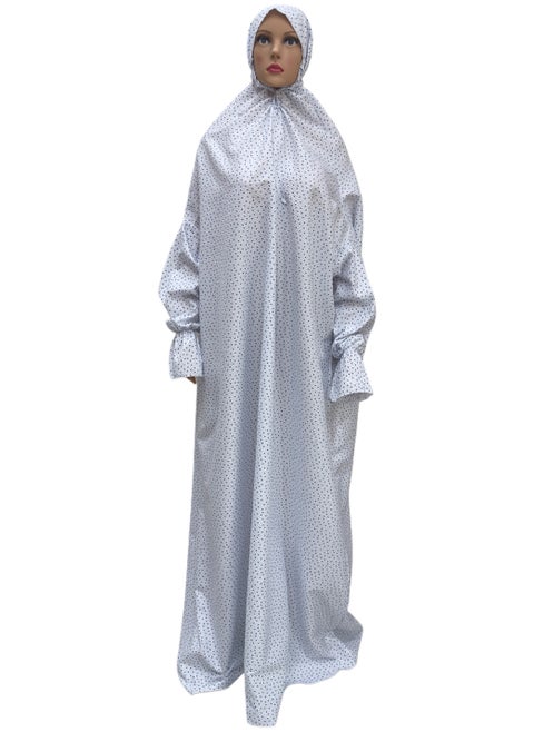 طقم صلاة أسدال نسائي عباية لون أزرق