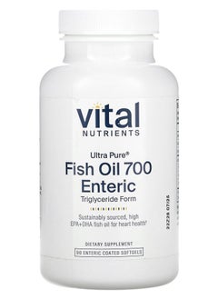 Vital Nutrients Ultra Pure Fish Oil 700 Enteric 90 Enteric Coated Softgels 