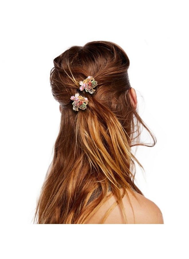Lizzie Kay 2 Mini Flower Hair Claw Clip Grip Metal Clamp Romantic Sweet Cute Women Girls Teens  - Image 3