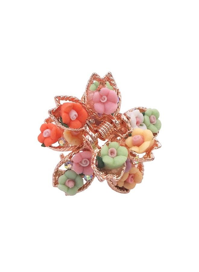 Lizzie Kay 2 Mini Flower Hair Claw Clip Grip Metal Clamp Romantic Sweet Cute Women Girls Teens  - Image 4