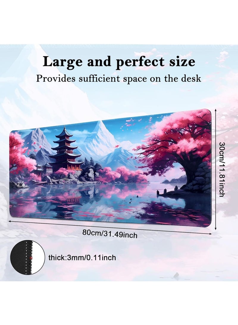 SYOSI Non Slip Mouse Pad, Extended Gaming Mouse Mat with Waterproof Surface and Rubber Base, Large Desk Mousepad 80x30cm for Laptop, PC, Office and Home Use - Image 2