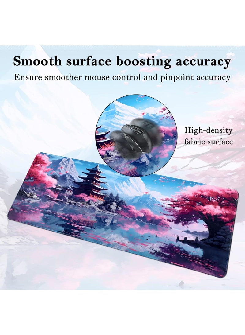 SYOSI Non Slip Mouse Pad, Extended Gaming Mouse Mat with Waterproof Surface and Rubber Base, Large Desk Mousepad 80x30cm for Laptop, PC, Office and Home Use - Image 3