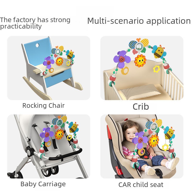 Baby Developmental Toy: Morano Crab High-Quality Plastic Ring Toy - Versatile Rotating Fan, Rolling Marbles, Bee Swing Features Educational Toy for Newborns 0-3 Years Old - Image 2