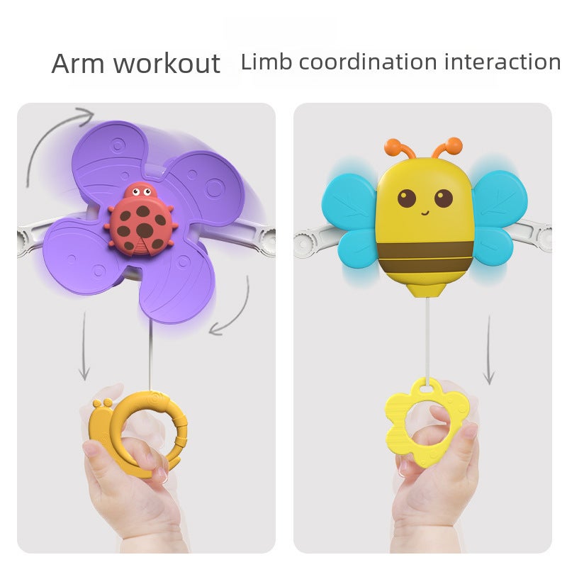 Baby Developmental Toy: Morano Crab High-Quality Plastic Ring Toy - Versatile Rotating Fan, Rolling Marbles, Bee Swing Features Educational Toy for Newborns 0-3 Years Old - Image 5