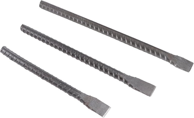 3pcs Threaded Masonry Chisels Flat Head Cement Carving Tools Stone Chisels for Wall Demolition and Concrete Breaking Hand Tools - Image 1