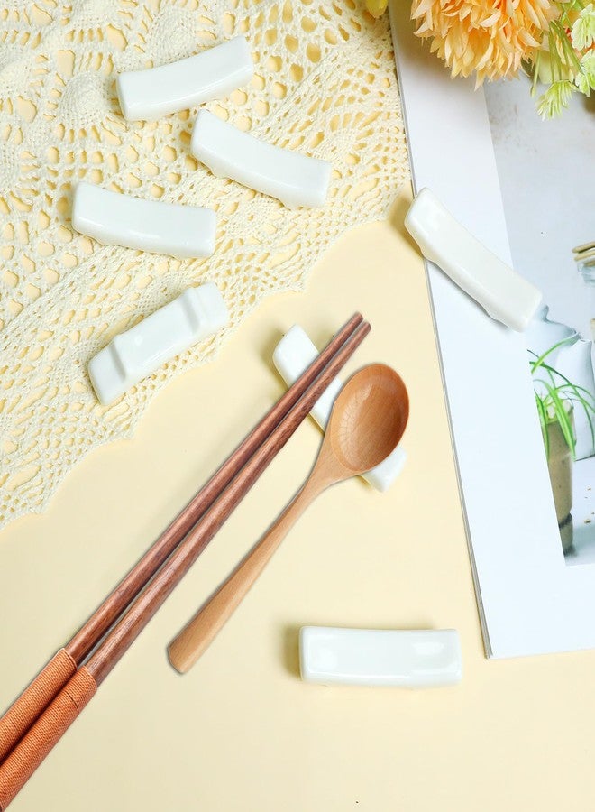 Gabrella 20 Pcs Chopstick Holder, White Ceramic Chopstick Rest, Porcelain Chinese Chopsticks Holder for Chinese Food, Home, Hotel, Resta Countertop Ornaments - Image 4