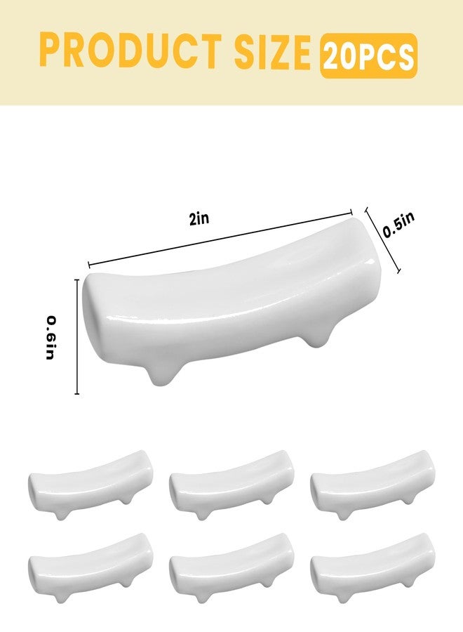 Gabrella 20 Pcs Chopstick Holder, White Ceramic Chopstick Rest, Porcelain Chinese Chopsticks Holder for Chinese Food, Home, Hotel, Resta Countertop Ornaments - Image 2