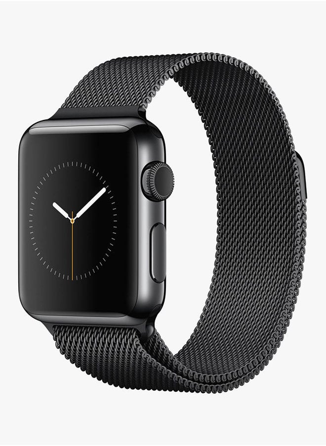 NIBEMINENT - Milanese Stainless Steel Wrist Band For Apple Watch 44 mm Black - Image 1