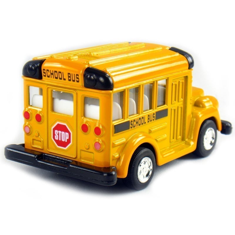 KiNSMART 4" Die Cast Metal Short School Bus with Pullback Action - Image 2