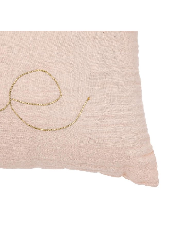 atmosphera Lili Love Embroidered Rectangular Decorative Cushion Pink 50 x 30 cm 195896B - Image 2