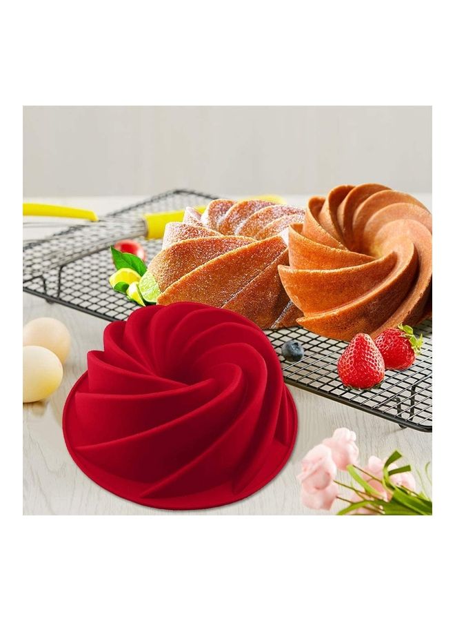 2-Piece Silicone Baking Cake Mold Non-Stick Flexible Tube multicolour - Image 3