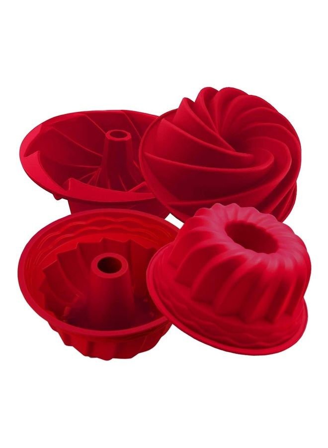 2-Piece Silicone Baking Cake Mold Non-Stick Flexible Tube multicolour - Image 1