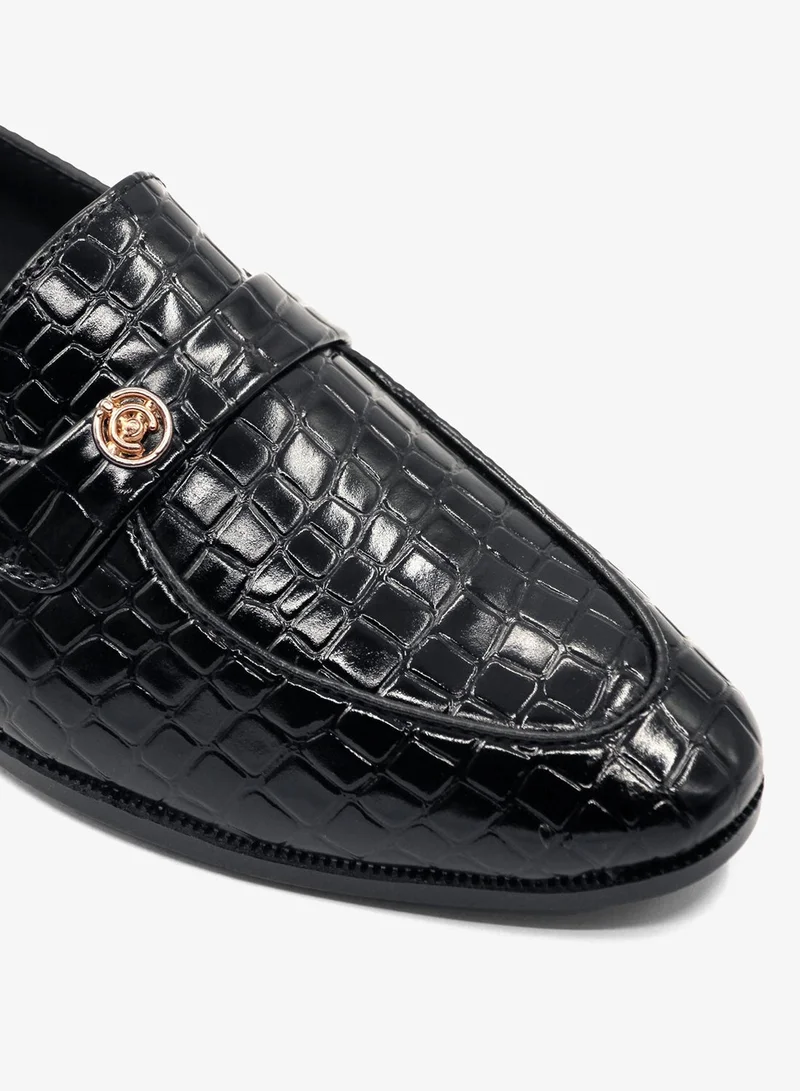 Geoomnii Black Formal Slip-On Shoes for Men – Stylish & Comfortable Footwear for Office, Parties & Special Occasions for Men | Best Price UAE