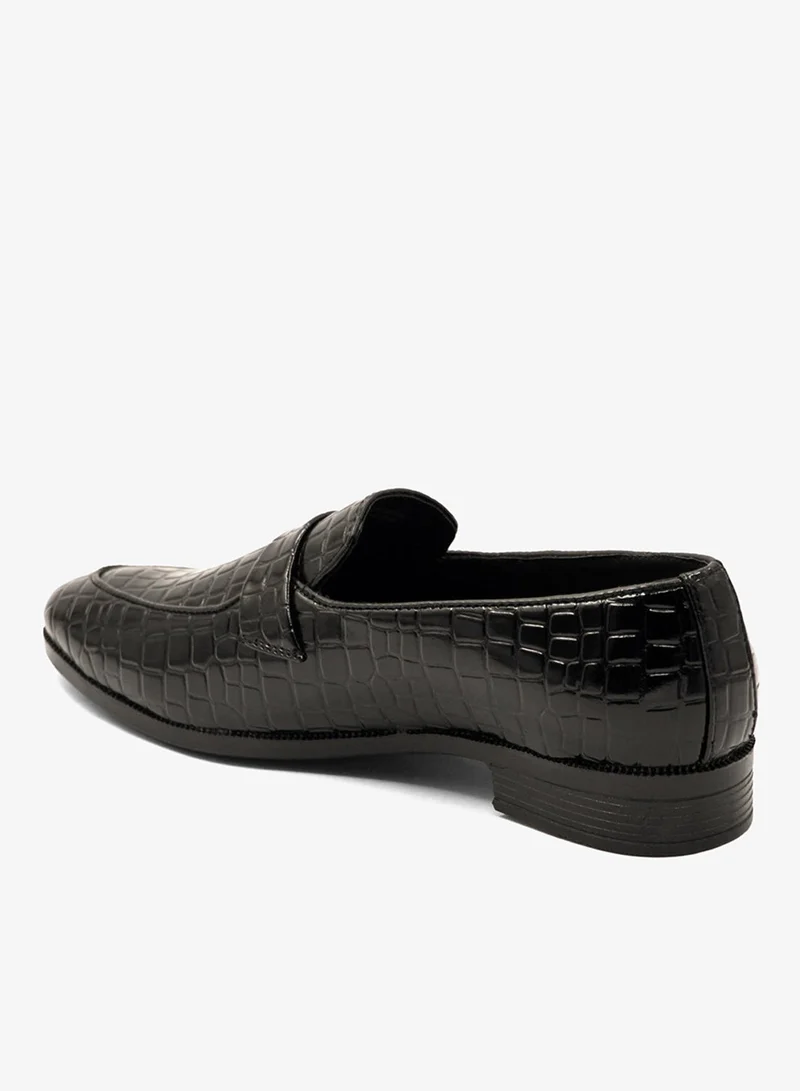 Geoomnii Black Formal Slip-On Shoes for Men – Stylish & Comfortable Footwear for Office, Parties & Special Occasions for Men | Best Price UAE