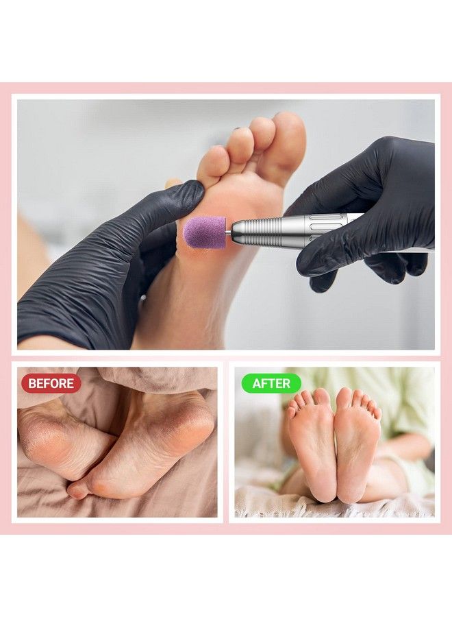 MelodySusie 10 Pcs Nail Sanding Caps Nail Drill Bits 180 Fine Grit For Foot File Callus Remover Manicure Pedicure Nail Polishing Burr Home Salon Use Purple (13Mm) - Image 5