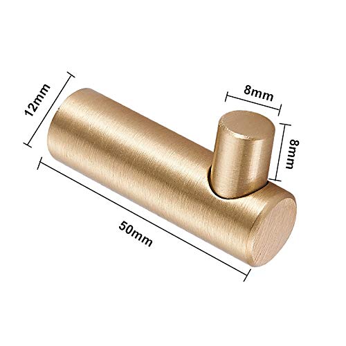 IVAILEX 4 Pack Decorative Wall Hooks Gold Towel and Coat Hooks Solid Brass for Hanging (L-Shaped) - Image 5